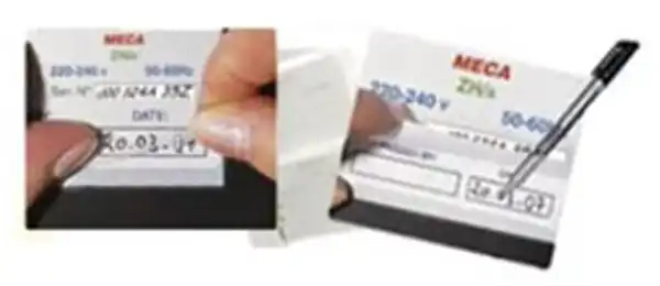 étiquette spéciale